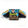 Dogs books and coffee silicone focal beads