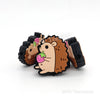 Holding strawberry hedgehog silicone focal beads