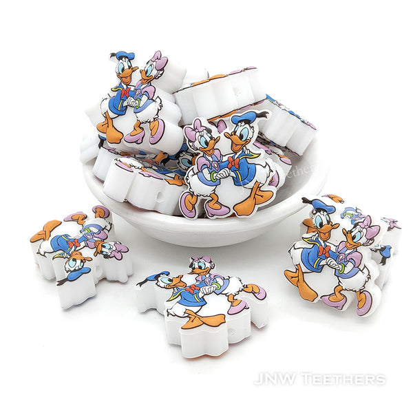 Daisy and Donald Dancing Silicone Printed Beads