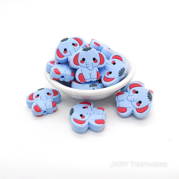 Pastel Blue   Elephant Silicone Beads