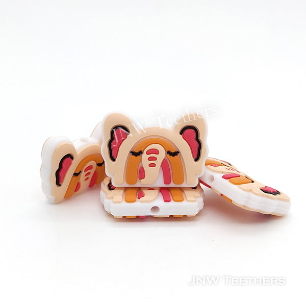 Elephant Rainbow silicone focal beads