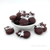 fox silicone focal beads chocalate