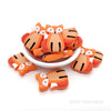 Fox silicone focal beads orange