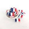 France flag silicone focal beads