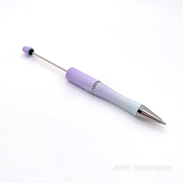 Lilac Gradient Glitter Plastic Beadable Pens