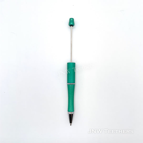 Pack 20 Sparkle Plastic Beadable Pens DIY Bead Ballpoint Pens - Pattern B