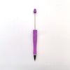 Pack 20 Sparkle Plastic Beadable Pens DIY Bead Ballpoint Pens - Pattern B