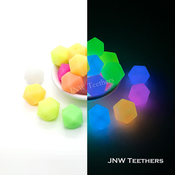 17mm Hexagons - Glow in the Dark