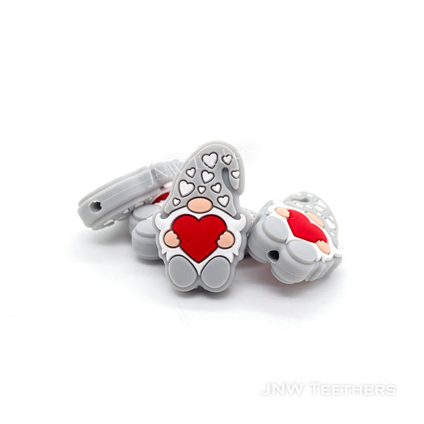 Gray Gnome silicone focal beads