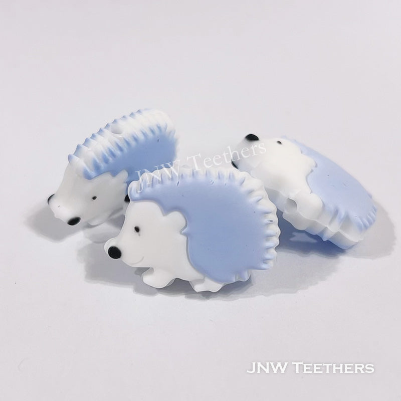 Hedgehog Silicone Focal Beads blue
