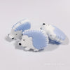 Hedgehog Silicone Focal Beads blue