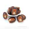 Porcupine silicone focal beads brown