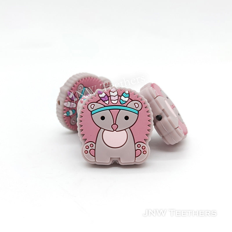 Silikon Motivperle Boho-Igel | Blush