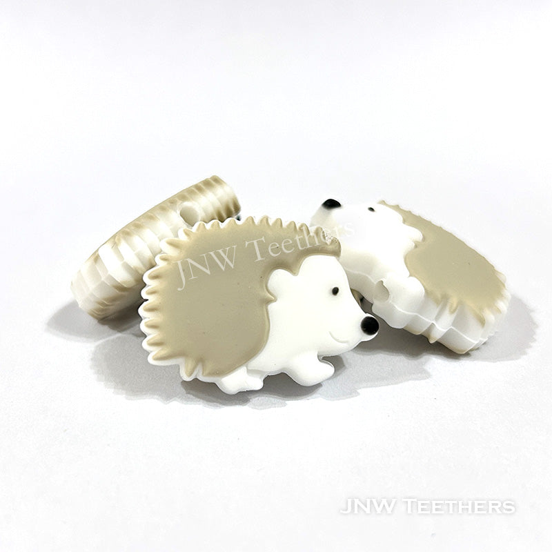 Hedgehog Silicone Focal Beads gray