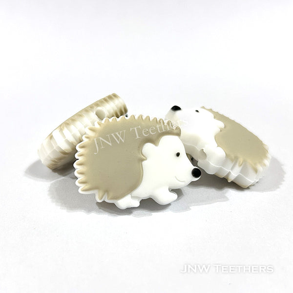 Hedgehog Silicone Focal Beads gray