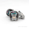 Silikon Motivperle Boho-Igel | Grau