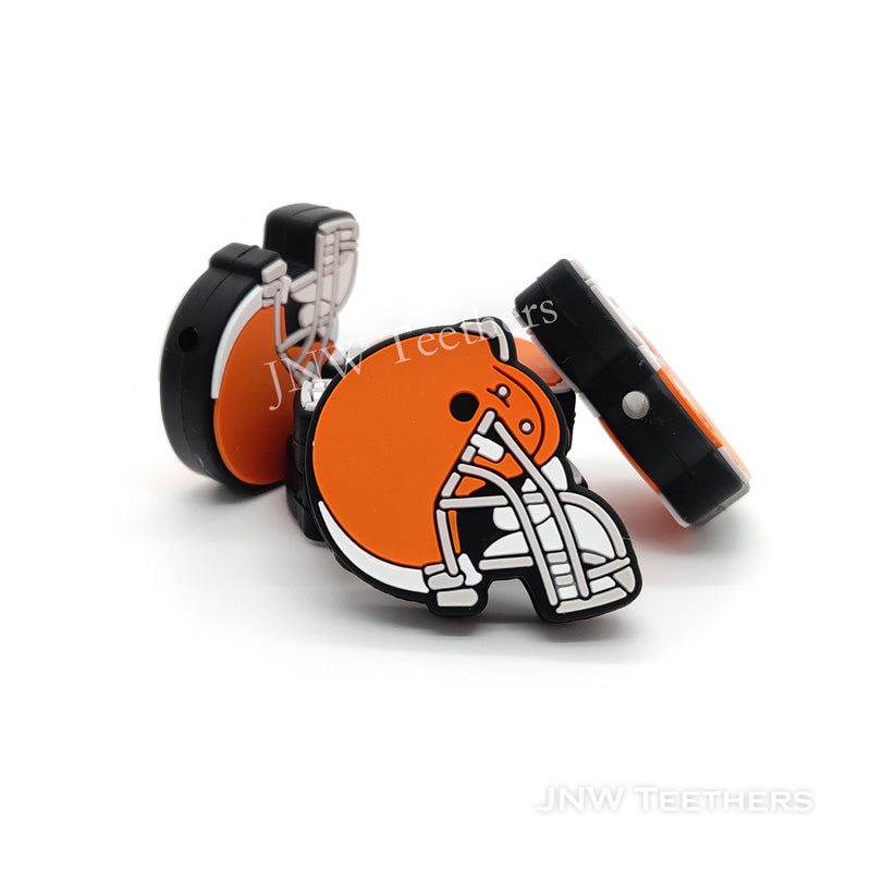Football Teams Helmet silicone focal beads