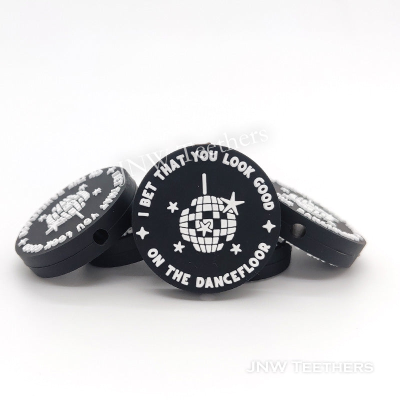 I Bet That You Look Good Laser Ball Silicone Focal Beads