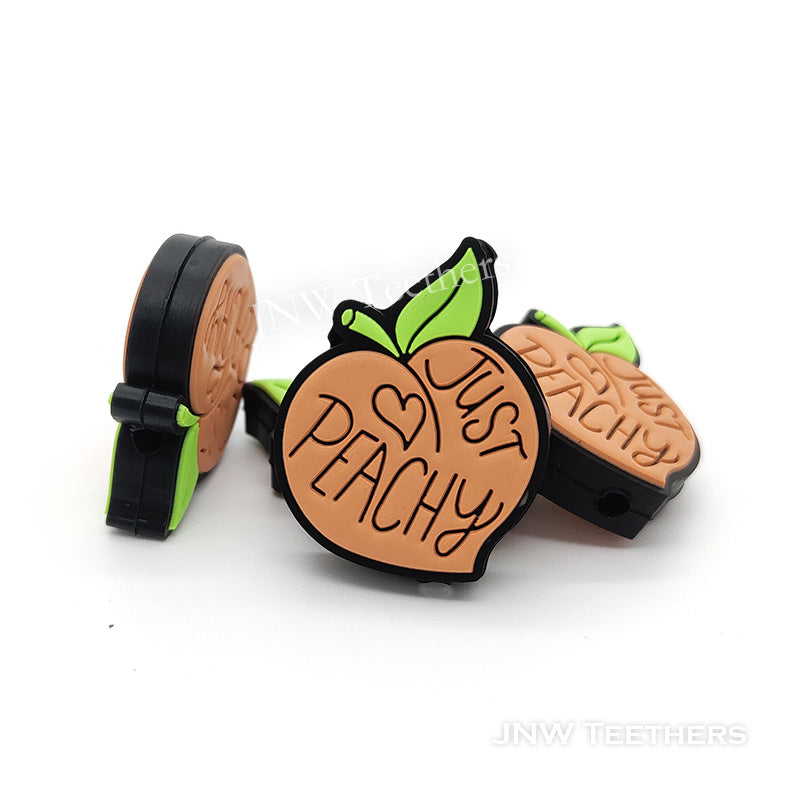 Just love peachy silicone focal beads