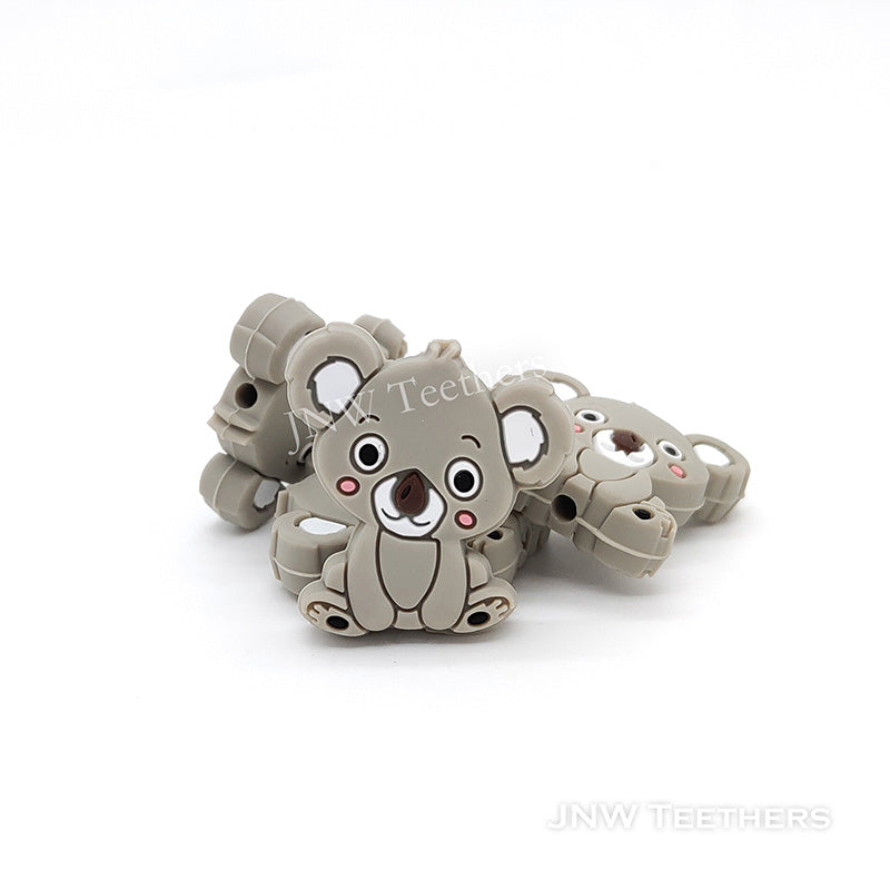 Gray Koala Silicone Focal Beads