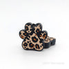 Perles focales en silicone Patte de Chien Imprimé Léopard Beige