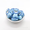 Lion silicone focal beads blue