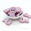 Lion silicone focal beads lilac