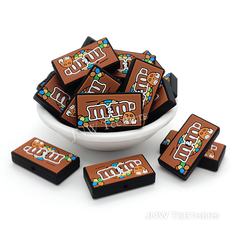 M bean chocalate candy silicone focal beads