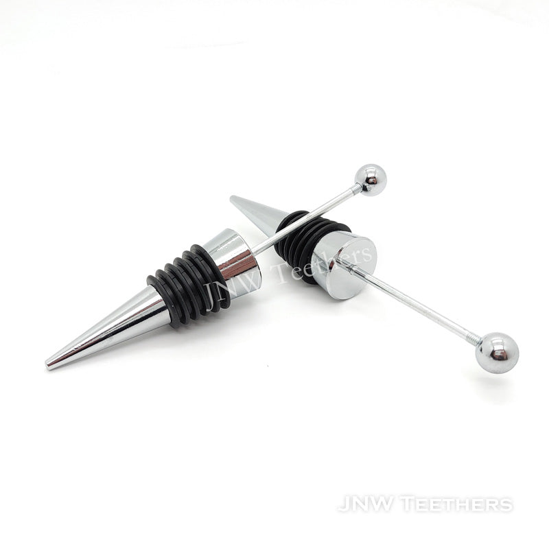 Metal beadable bottle stopper