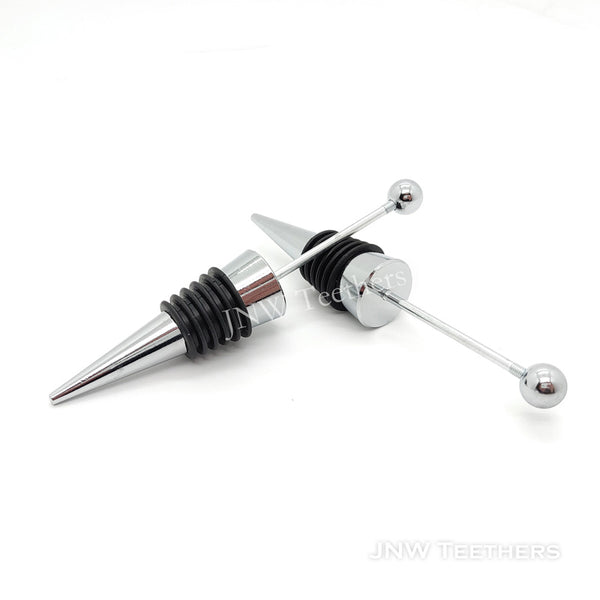 Metal beadable bottle stopper