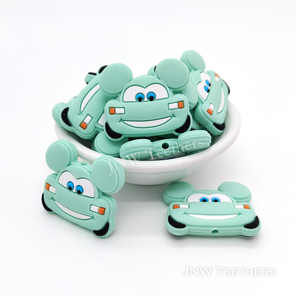 Mouse car silicone focal beads mint