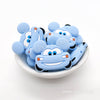 Mouse car silicone focal beads pastel blue
