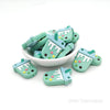 Milk tea silicone focal beads mint