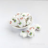 White llama silicone focal beads
