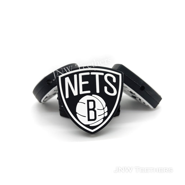 NETS Basketball Teams silicone focal beads