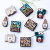 Coffee silicone focal beads