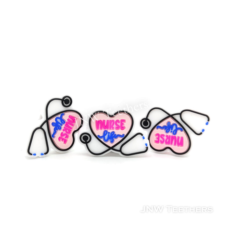 Nurse life stethoscope silicone focal beads