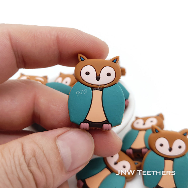 Silicone owl focal Beads