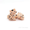 peach silicone cat beads