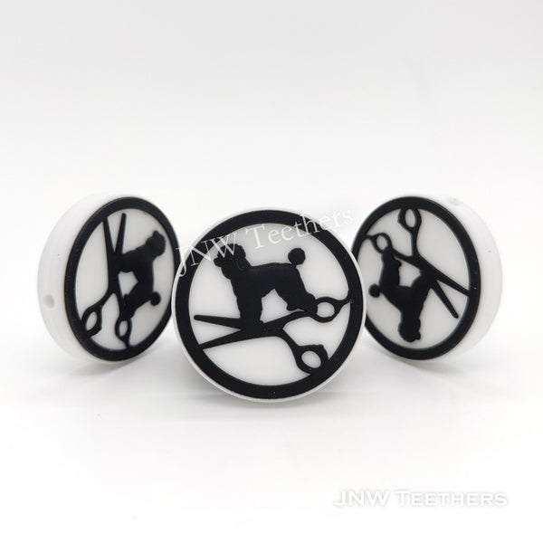 Pets Salon Hair Scissors Silicone Focal Beads