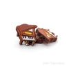 Piano silicone focal beads brown