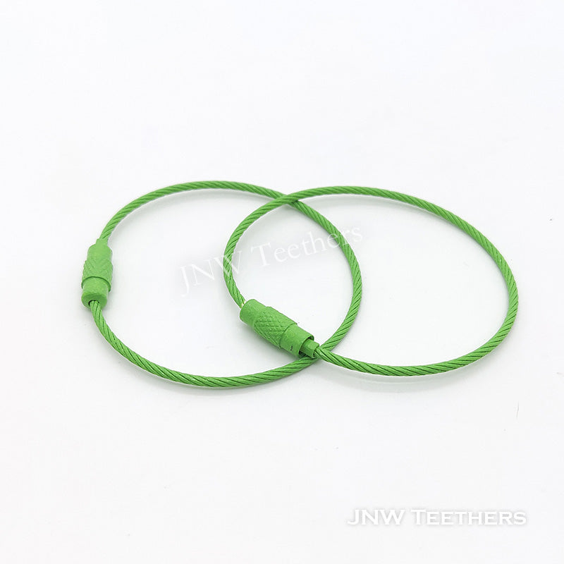 JNW Teethers Braided Cable Keychain chartreuse