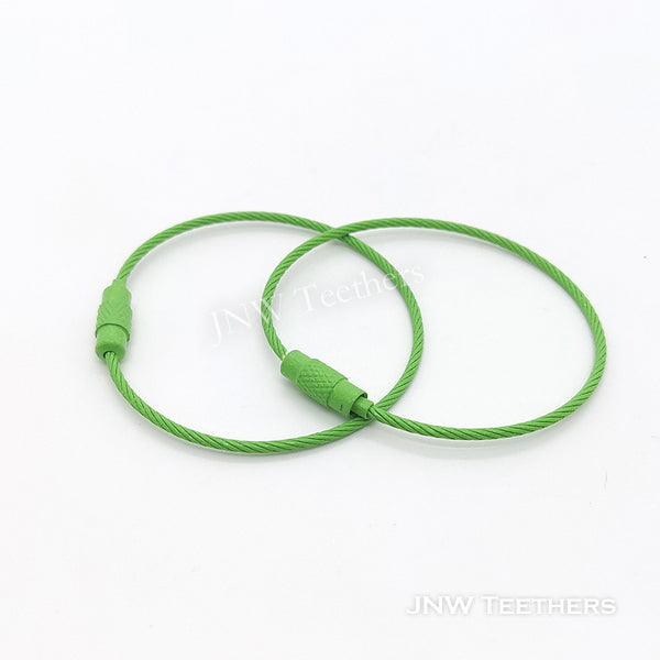 JNW Teethers Braided Cable Keychain chartreuse