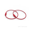 stainless steel cable key ring red