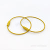 JNW Teethers Stainless Steel Cable Wire Screw Lock Keychain yellow