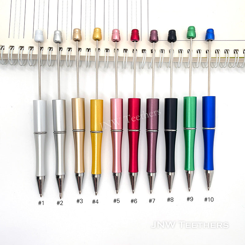 Pack 20 Plastic Beadable Pens DIY Bead Ballpoint Pens - Pattern A