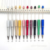 Pack 20 Plastic Beadable Pens DIY Bead Ballpoint Pens - Pattern A