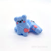 Polar bear silicone focal beads pastel blue