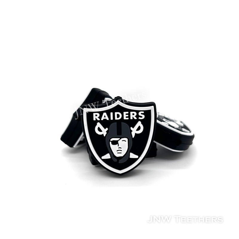 Raiders Football Teams silicone focal beads
