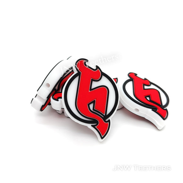 New Jersey Devils Football Teams silicone focal beads